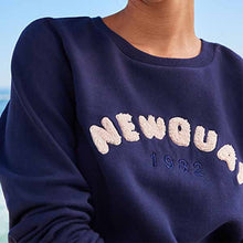 Load image into Gallery viewer, Navy Blue Newquay Graphic Sweatshirt