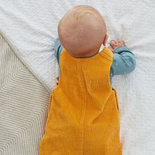 Load image into Gallery viewer, Ochre Yellow 2 Piece Cord Dungarees With Bodysuit (0mths-18mths)