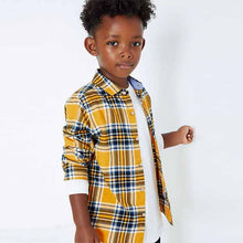 Load image into Gallery viewer, Yellow Long Sleeve Check Shirt (3mths-5yrs)