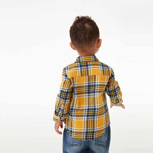 Load image into Gallery viewer, Yellow Long Sleeve Check Shirt (3mths-5yrs)