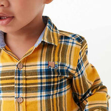 Load image into Gallery viewer, Yellow Long Sleeve Check Shirt (3mths-5yrs)