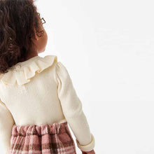 Load image into Gallery viewer, Ecru Cream Marl Frill Neck Jumper (3mths-5yrs)