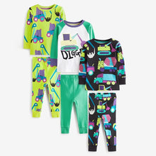 Load image into Gallery viewer, Fluro Digger 3 Pack Snuggle Pyjamas (12mths-6yrs)