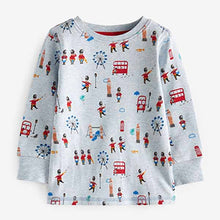 Load image into Gallery viewer, Blue/White London Dino Bus 3 Pack Snuggle Pyjamas (9mths-6yrs)