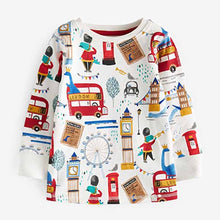 Load image into Gallery viewer, Blue/White London Dino Bus 3 Pack Snuggle Pyjamas (9mths-6yrs)