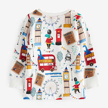 Load image into Gallery viewer, Blue/White London Dino Bus 3 Pack Snuggle Pyjamas (9mths-6yrs)