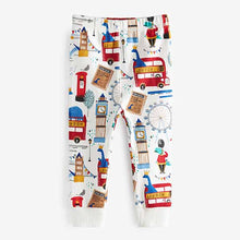 Load image into Gallery viewer, Blue/White London Dino Bus 3 Pack Snuggle Pyjamas (9mths-6yrs)
