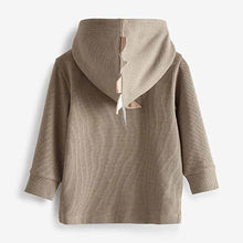 Load image into Gallery viewer, Neutral Textured Jersey Dino Spikes Hoodie (3mths-5yrs)