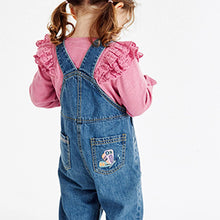 Load image into Gallery viewer, Denim Butterfly Dungarees (3mths-6yrs)