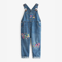 Load image into Gallery viewer, Denim Butterfly Dungarees (3mths-6yrs)