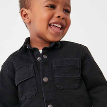 Load image into Gallery viewer, Black Long Sleeve Denim Shirt (3mths-5yrs)