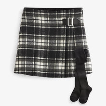 Load image into Gallery viewer, Monochrome Check Skirt And Tights Set (3-12yrs)
