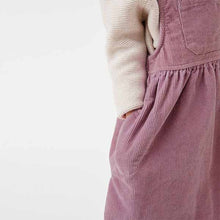 Load image into Gallery viewer, Lilac Purple Cord Pinafore (3mths-6yrs)