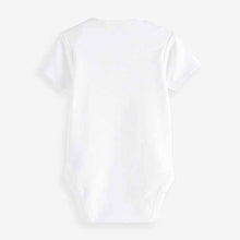 Load image into Gallery viewer, White Bright Character 4 Piece Baby Sleepsuit Bodysuit Hat And Bib Set (0mth-6mths)