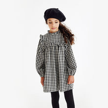 Load image into Gallery viewer, Black /White Gingham Check Dress (3-12yrs)