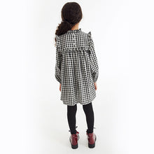 Load image into Gallery viewer, Black /White Gingham Check Dress (3-12yrs)