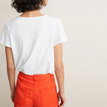 Load image into Gallery viewer, White Smock Neck Short Sleeve Top