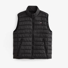 Load image into Gallery viewer, Black Shower Resistant Lightweight Puffer Gilet