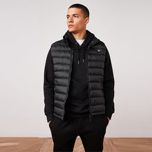 Load image into Gallery viewer, Black Shower Resistant Lightweight Puffer Gilet