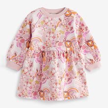 Load image into Gallery viewer, Pink Unicorn Sweat Dress (3mths-6yrs)