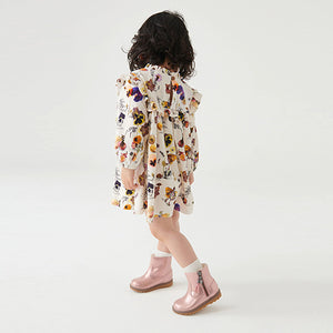 Cream Flower Fairy Ruffle Jersey Dress (3mths-6yrs)