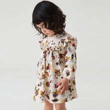 Load image into Gallery viewer, Cream Flower Fairy Ruffle Jersey Dress (3mths-6yrs)
