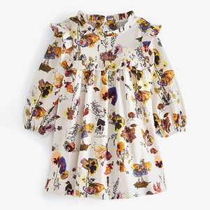 Cream Flower Fairy Ruffle Jersey Dress (3mths-6yrs)