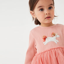 Load image into Gallery viewer, Pink Unicorn Mesh Party Dress (3mths-6yrs)
