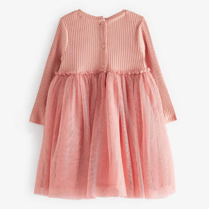 Pink Unicorn Mesh Party Dress (3mths-6yrs)