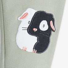 Load image into Gallery viewer, Sage Green Guinea Pig Embroidered Leggings (3mths-5yrs)