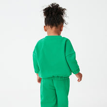 Load image into Gallery viewer, Bright Green Sweatshirt Soft Touch Jersey (3mths-5yrs)