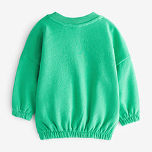 Load image into Gallery viewer, Bright Green Sweatshirt Soft Touch Jersey (3mths-5yrs)
