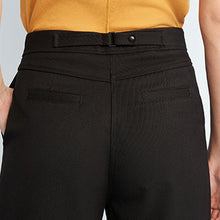Load image into Gallery viewer, Black Ponte Seam Detail Taper Leg Trousers