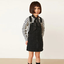 Load image into Gallery viewer, Black Denim Pinafore (3-12yrs)