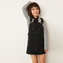Load image into Gallery viewer, Black Denim Pinafore (3-12yrs)