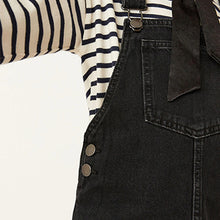 Load image into Gallery viewer, Black Denim Pinafore (3-12yrs)