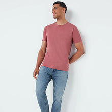 Load image into Gallery viewer, Soft Pink Slim Fit Essential Crew Neck T-Shirt