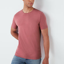 Load image into Gallery viewer, Soft Pink Slim Fit Essential Crew Neck T-Shirt