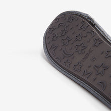 Load image into Gallery viewer, Grey Animal Recycled Faux Fur Mule Slippers