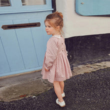 Load image into Gallery viewer, Pink Geo Printed Shirred Collar Dress (3mths-6yrs)