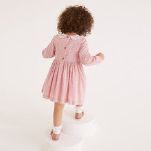 Load image into Gallery viewer, Pink Geo Printed Shirred Collar Dress (3mths-6yrs)
