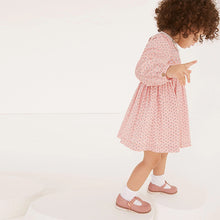 Load image into Gallery viewer, Pink Geo Printed Shirred Collar Dress (3mths-6yrs)