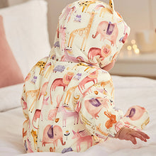 Load image into Gallery viewer, Cream Character Print Baby All-In-One Lightweight Pramsuit (up to 1mth-18mths)