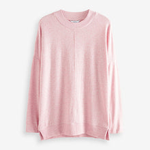 Load image into Gallery viewer, Blush Pink Cosy Lightweight Longline Jumper