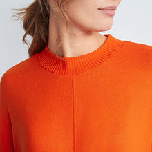 Load image into Gallery viewer, Orange Cosy Lightweight Longline Jumper