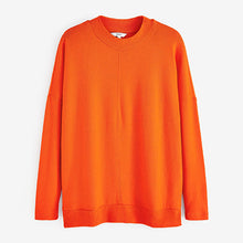 Load image into Gallery viewer, Orange Cosy Lightweight Longline Jumper