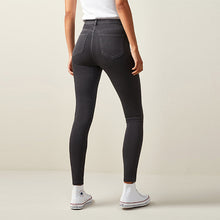 Load image into Gallery viewer, Dark Grey Jersey Denim Leggings