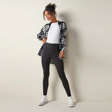 Load image into Gallery viewer, Dark Grey Jersey Denim Leggings