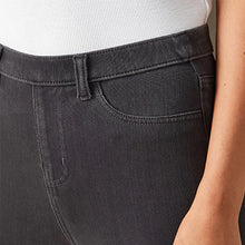 Load image into Gallery viewer, Dark Grey Jersey Denim Leggings
