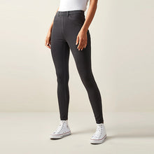 Load image into Gallery viewer, Dark Grey Jersey Denim Leggings